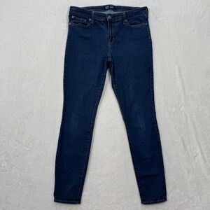 Gap Jeans Womens 31 Regular Blue Legging Skinny Dark Wash Stretch Mid Rise Denim